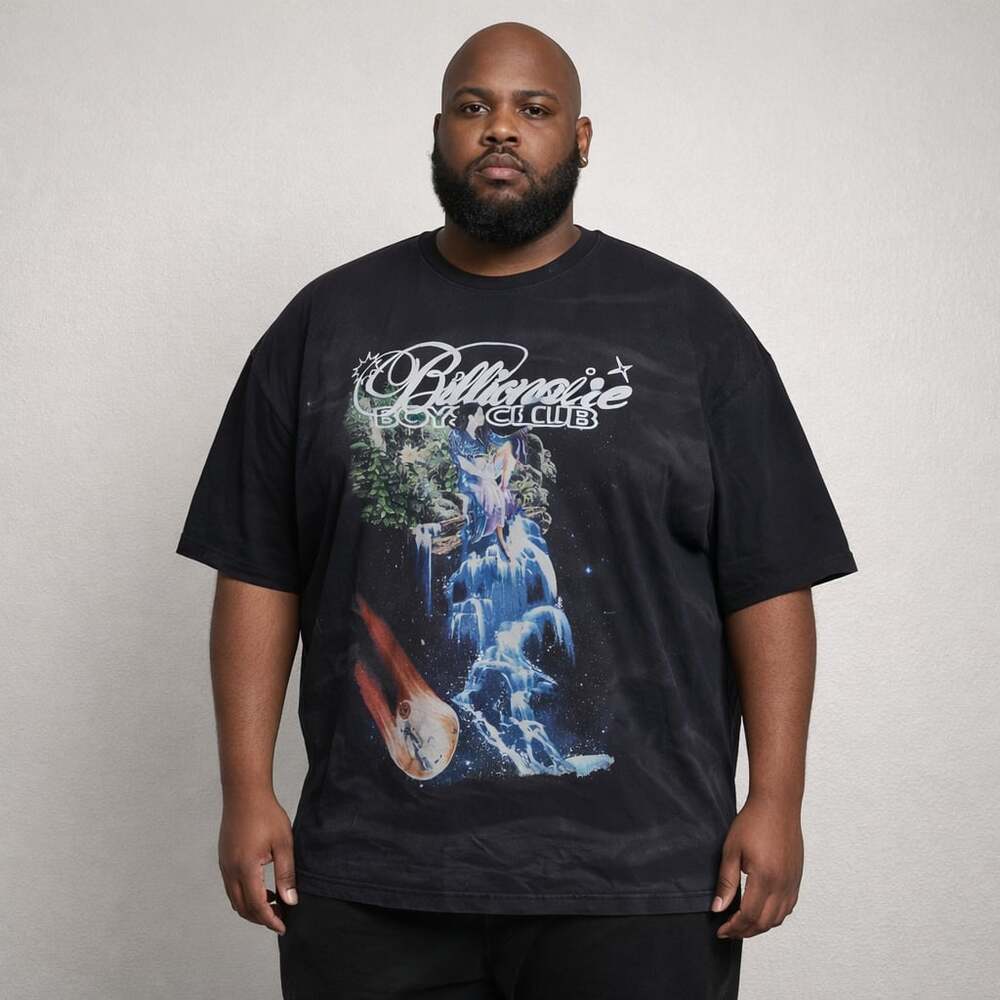 Billionaire Boys‎ Club Waterfalls Graphic Oversized T-Shirt Black XXL